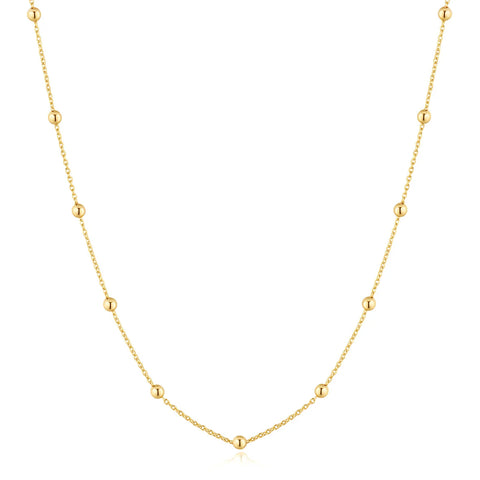 Halsketting Ania Haie Gold Beaded Chain Necklace