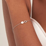 Ania Haie Armband Silver Pearl Link Chain Bracelet