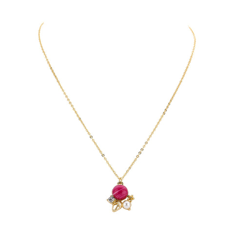 Les Cordes Halsketting Xalo fuchsia