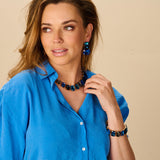 Les Cordes halsketting Brazilia Collier Multi Blauw