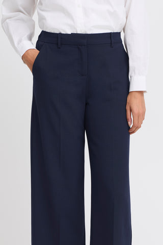 BYDANTA WIDE LEG PANTS 2 Woven Blue
