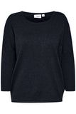 SAINT TROPEZ MILASZ R-NECK PULLOVER Night Sky