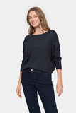 SAINT TROPEZ MILASZ R-NECK PULLOVER Night Sky