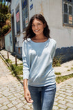 SAINT TROPEZ MILASZ R-NECK PULLOVER Heather Melange