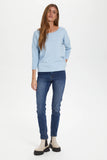 SAINT TROPEZ MILASZ R-NECK PULLOVER Heather Melange