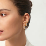 Ania Haie Oorbellen Gold Pavé Double Huggie Hoop Earrings