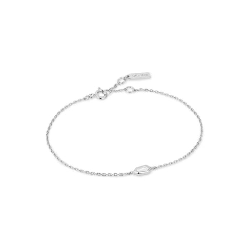 Ania Haie Armband Silver Sparkle Emblem Chain Bracelet