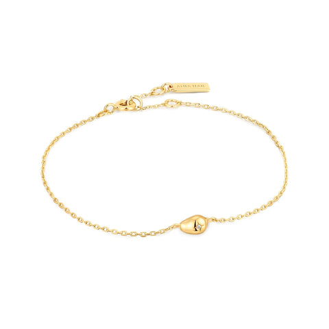 Ania Haie armband Gold Pebble Sparkle Chain Bracelet