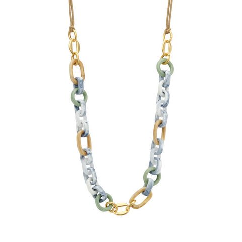 Les Cordes halsketting Dibalang Multi Blauw