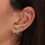 Ania Haie piercing Gold Triple Ball Barbell Single Earring