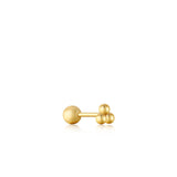 Ania Haie piercing Gold Triple Ball Barbell Single Earring