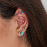 Ania Haie piercing Silver Triple Ball Barbell Single Earring