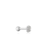 Ania Haie piercing Silver Sparkle Flower Barbell Single Earring