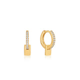 Ania Haie oorbellen Gold Glam Pendant Huggie Hoop Earrings