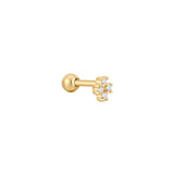 Ania Haie piercing Gold Sparkle Cross Barbell Single Earring
