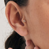 Ania Haie piercing Gold Sparkle Cross Barbell Single Earring