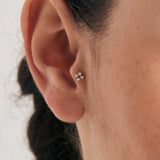 Ania Haie piercing Silver Sparkle Cross Barbell Single Earring
