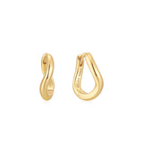 Ania Haie Oorbellen Gold Twist Huggie Hoop Earrings