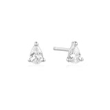 Ania Haie oorbellen Silver Pear Studs