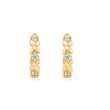 Ania Haie oorbellen Gold Sparkle Cross Huggies