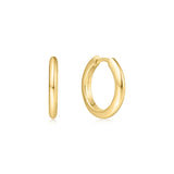 Ania Haie oorbellen Gold Tube Small Huggie Hoop Earrings