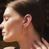 Ania Haie oorbellen Gold Tube Oversized U Hoop Earrings
