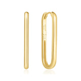 Ania Haie oorbellen Gold Tube Oversized U Hoop Earrings