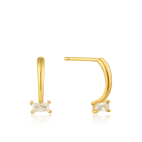 Ania Haie oorbellen Gold Glow Curve Earrings