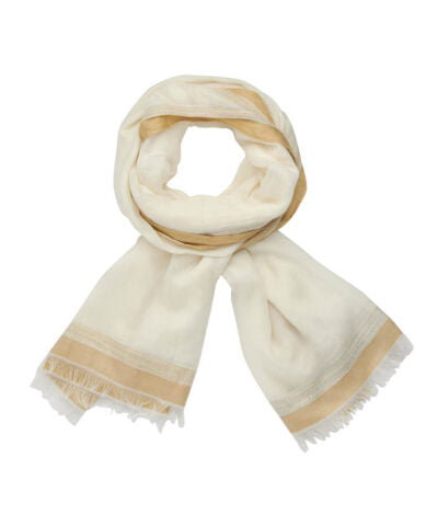 Scarves Les Cordes sjaal LCSCARVES175 SJAALS Ecru