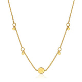 Ania Haie Halsketting Gold Geometry Drop Discs Necklace