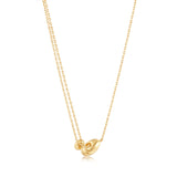 Ania Haie Halskettting Gold Twisted Wave Mini Pendant Necklace