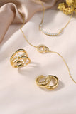 Ania Haie Halsketting Gold Interlinked Circles Pavé Necklace