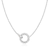 Ania Haie Halsketting silver Interlinked Circles Pavé Necklace