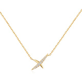 Ania Haie Halsketting Gold Kiss Pavé Necklace