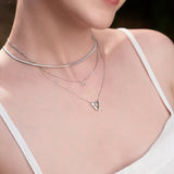 Ania Haie Halsketting silver Kiss Pavé Necklace