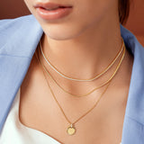 Halsketting Ania Haie Gold Disc Pendant Necklace