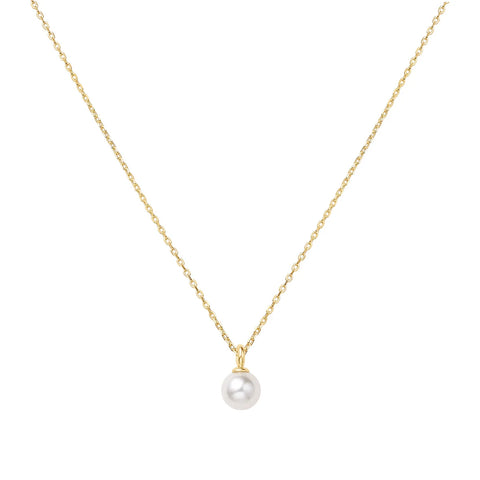 Halsketting Ania Haie Gold Shell Pearl Drop Pendant Necklace