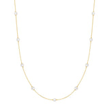 Halsketting Ania Haie Gold Shell Pearl Station Chain Necklace