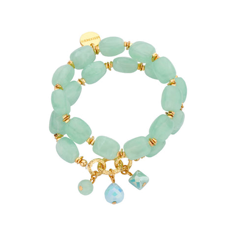 Les Cordes Armband PAN83 Watergroen
