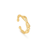 Ring Ania Haie Gold Twisted Wave Adjustable Ring