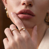 Ring Ania Haie Gold Gem Pearl Wrap Ring