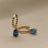 Hinged Hoops ANNA Jeans Blue