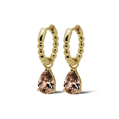 Hinged Hoops ANNA Caramel