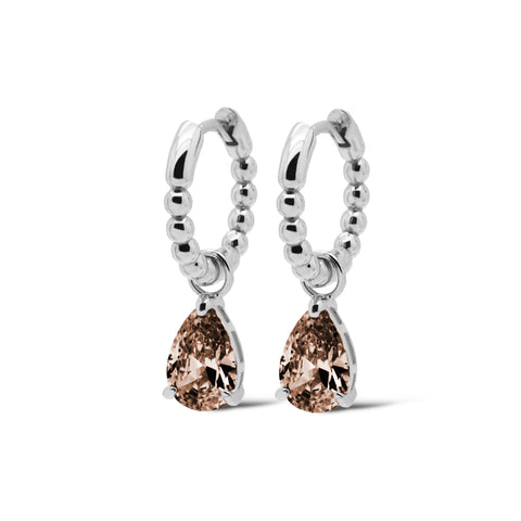 Hinged Hoops ANNA Caramel