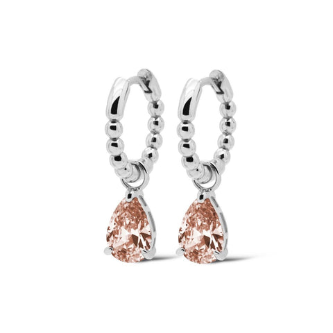 Hinged hoops zirconia ANNA Salmon