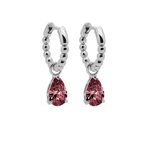 Hinged Hoops ANNA Wine Red