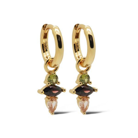 Hinged Hoops PERSY Chocolat