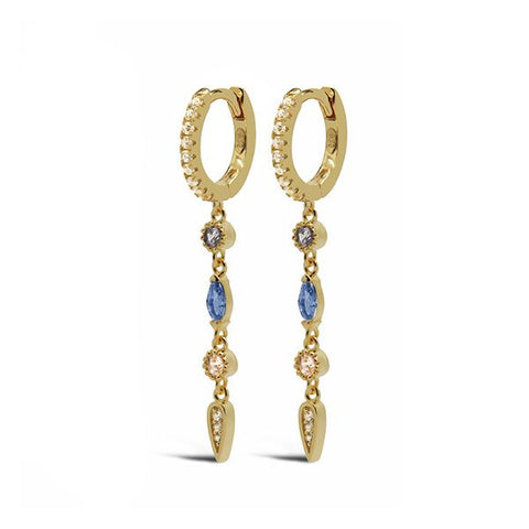 Hinged Hoops LIZZY Jeans Blue