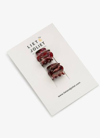 Hair clip Anna small dark red/purple