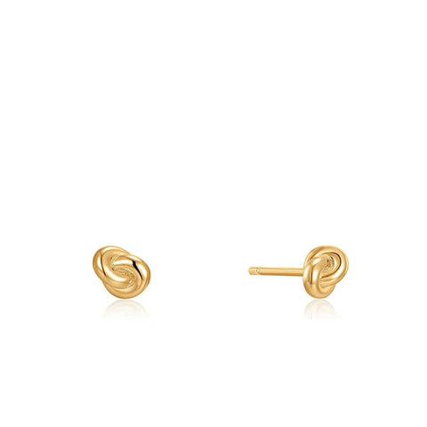Ania Haie oorbellen gold Forget me knot stud